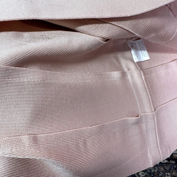 ELLIATT x Revolve Hera Dress Blush Pink Cutout Bandage Bodycon Flare Size L New - Picture 10 of 11